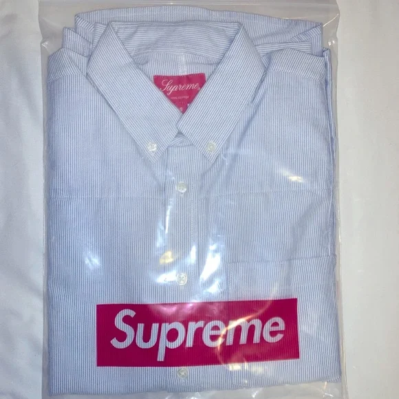 Supreme Patchwork Oxford Stripe Shirt